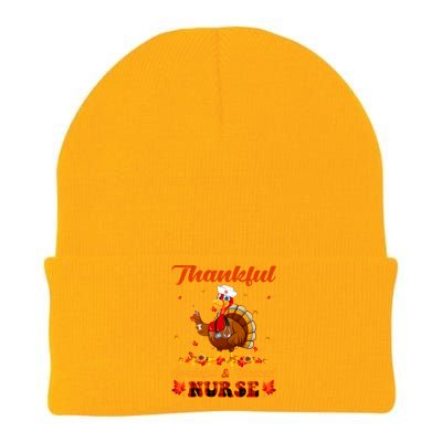 Thankful Grateful And Blessed Nurse Turkey Thanksgiving Day Gift Knit Cap Winter Beanie