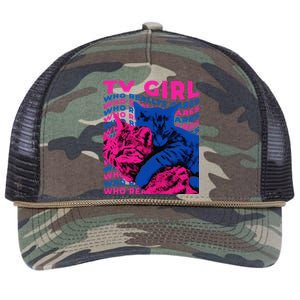 Tv Girl Album Frenchs Exit Who Really Cares Cat Tv Girl Retro Rope Trucker Hat Cap