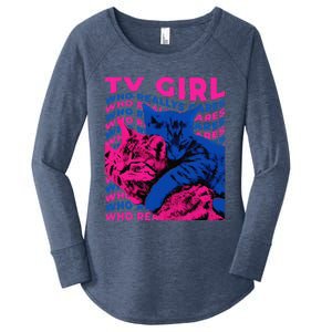 Tv Girl Album Frenchs Exit Who Really Cares Cat Tv Girl Women's Perfect Tri Tunic Long Sleeve Shirt