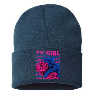 Tv Girl Album Frenchs Exit Who Really Cares Cat Tv Girl Sustainable Knit Beanie