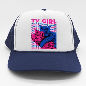 Tv Girl Album Frenchs Exit Who Really Cares Cat Tv Girl Trucker Hat