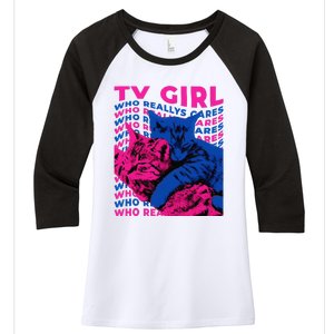 Tv Girl Album Frenchs Exit Who Really Cares Cat Tv Girl Women's Tri-Blend 3/4-Sleeve Raglan Shirt