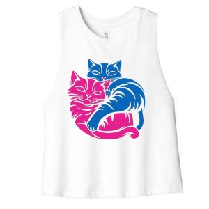 Tv Girl Album Frenchs Exit Cat Funny Women's Racerback Cropped Tank