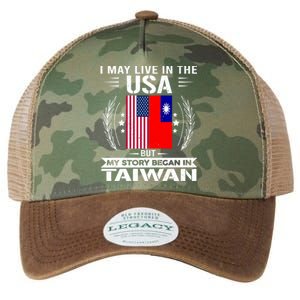 Taiwan Gift American And Taiwanese Flags Proud Taiwan Gift Legacy Tie Dye Trucker Hat