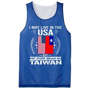 Taiwan Gift American And Taiwanese Flags Proud Taiwan Gift Mesh Reversible Basketball Jersey Tank