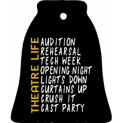 Theatre Gift Acting Thespian Play Director Ceramic Bell Ornament