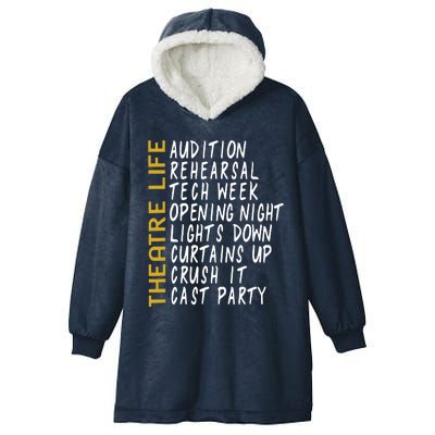 Theatre Gift Acting Thespian Play Director Hooded Wearable Blanket