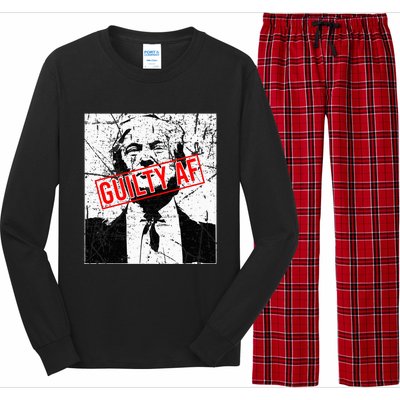 Trump Guilty Af Trump Guilty On 34 Counts Long Sleeve Pajama Set