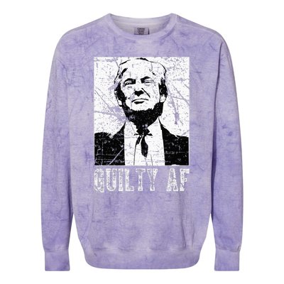 Trump Guilty Af Trump Guilty On 34 Counts Colorblast Crewneck Sweatshirt