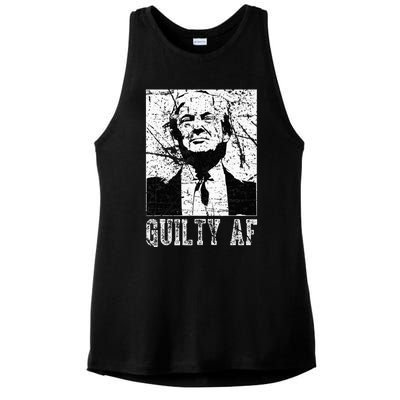 Trump Guilty Af Trump Guilty On 34 Counts Ladies PosiCharge Tri-Blend Wicking Tank