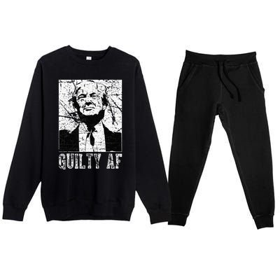 Trump Guilty Af Trump Guilty On 34 Counts Premium Crewneck Sweatsuit Set