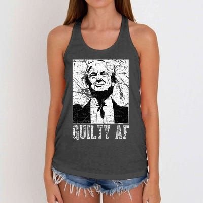 Trump Guilty Af Trump Guilty On 34 Counts Women's Knotted Racerback Tank