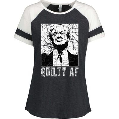 Trump Guilty Af Trump Guilty On 34 Counts Enza Ladies Jersey Colorblock Tee