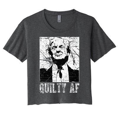 Trump Guilty Af Trump Guilty On 34 Counts Women's Crop Top Tee