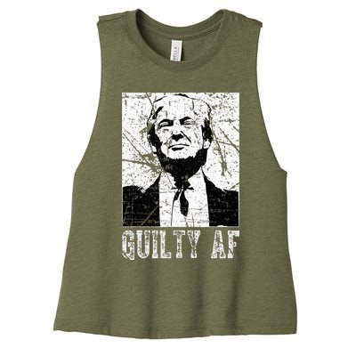 Trump Guilty Af Trump Guilty On 34 Counts Women's Racerback Cropped Tank