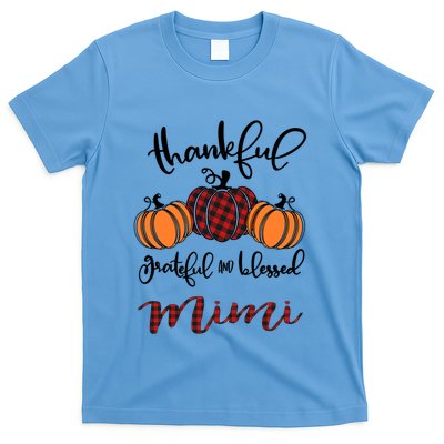 Thankful Grateful And Blessed Mimi Pumkin Thankgiving Meaningful Gift T-Shirt