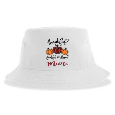 Thankful Grateful And Blessed Mimi Pumkin Thankgiving Meaningful Gift Sustainable Bucket Hat
