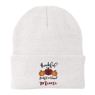 Thankful Grateful And Blessed Mimi Pumkin Thankgiving Meaningful Gift Beanie