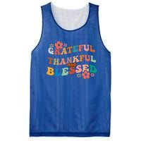 Thankful Grateful And Blessed Fall Autumn Vibes Costume Cool Gift Mesh Reversible Basketball Jersey Tank