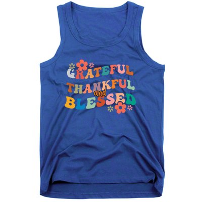 Thankful Grateful And Blessed Fall Autumn Vibes Costume Cool Gift Tank Top