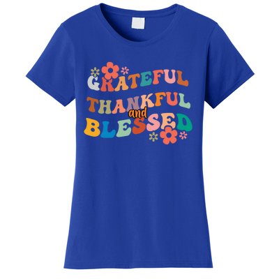 Thankful Grateful And Blessed Fall Autumn Vibes Costume Cool Gift Women's T-Shirt