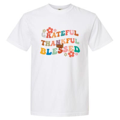 Thankful Grateful And Blessed Fall Autumn Vibes Costume Cool Gift Garment-Dyed Heavyweight T-Shirt