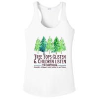 Treetops Glisten And Children Listen To Nothing Christmas Ladies PosiCharge Competitor Racerback Tank