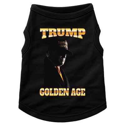 Trump Golden Age Silhouette Maga 45 47 Golden Tie Doggie Tank