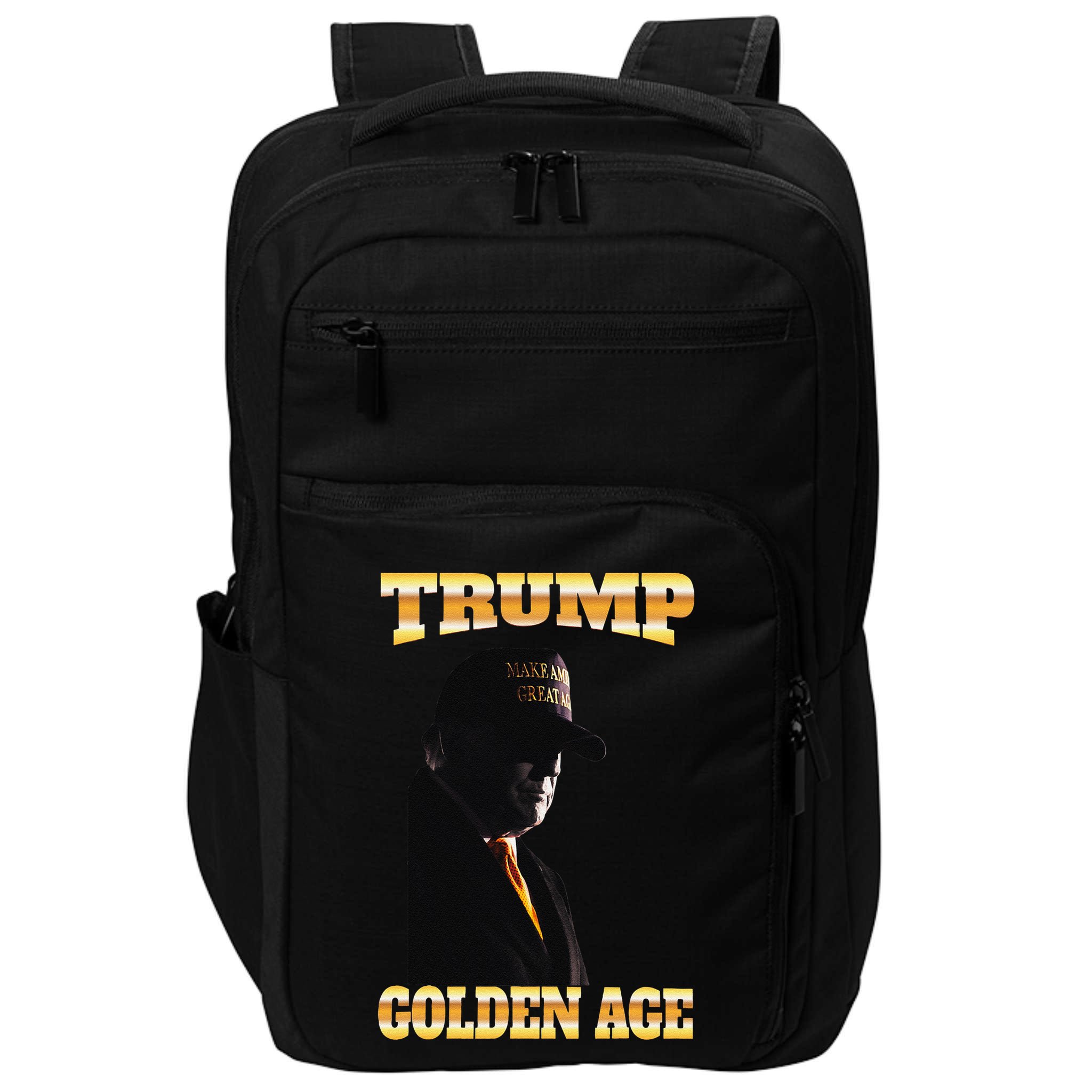 Trump Golden Age Silhouette Maga 45 47 Golden Tie Impact Tech Backpack