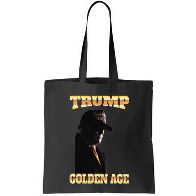 Trump Golden Age Silhouette Maga 45 47 Golden Tie Bag