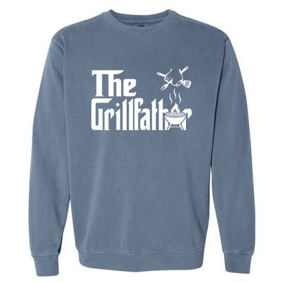 The Grillfather Bbq Grill Pitmaster Smoker Funny Barbecue Gift Garment-Dyed Sweatshirt