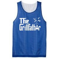 The Grillfather Bbq Grill Pitmaster Smoker Funny Barbecue Gift Mesh Reversible Basketball Jersey Tank