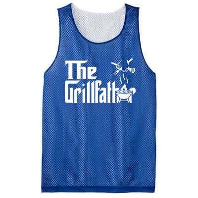 The Grillfather Bbq Grill Pitmaster Smoker Funny Barbecue Gift Mesh Reversible Basketball Jersey Tank