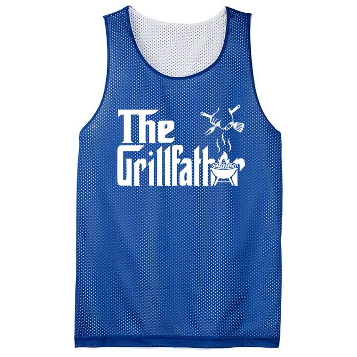 The Grillfather Bbq Grill Pitmaster Smoker Funny Barbecue Gift Mesh Reversible Basketball Jersey Tank