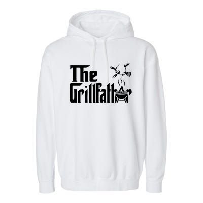 The Grillfather Bbq Grill Pitmaster Smoker Funny Barbecue Gift Garment-Dyed Fleece Hoodie