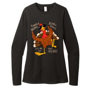 Turkey Gravy Beans And Rolls Casserole Funny Thanksgiving Womens CVC Long Sleeve Shirt