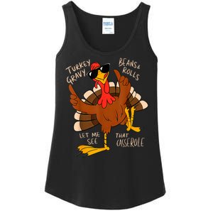 Turkey Gravy Beans And Rolls Casserole Funny Thanksgiving Ladies Essential Tank