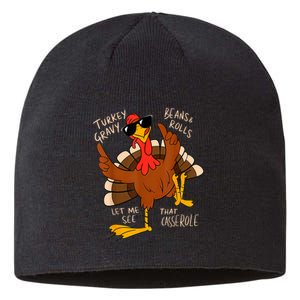 Turkey Gravy Beans And Rolls Casserole Funny Thanksgiving Sustainable Beanie