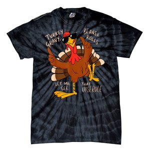 Turkey Gravy Beans And Rolls Casserole Funny Thanksgiving Tie-Dye T-Shirt