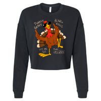 Turkey Gravy Beans And Rolls Casserole Funny Thanksgiving Cropped Pullover Crew