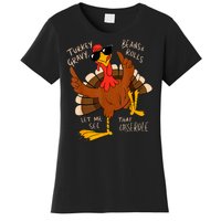 Turkey Gravy Beans And Rolls Casserole Funny Thanksgiving Women's T-Shirt