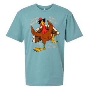 Turkey Gravy Beans And Rolls Casserole Funny Thanksgiving Sueded Cloud Jersey T-Shirt