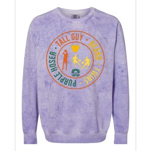 Tall Guy Beard Twins Purple Hoser Colorblast Crewneck Sweatshirt