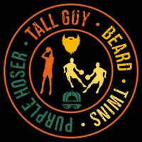 Tall Guy Beard Twins Purple Hoser City Backpack