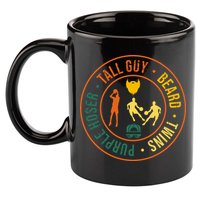 Tall Guy Beard Twins Purple Hoser 11oz C Handle Ceramic Mug