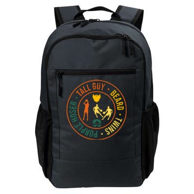 Tall Guy Beard Twins Purple Hoser Daily Commute Backpack