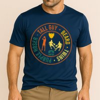 Tall Guy Beard Twins Purple Hoser Cooling Performance Crew T-Shirt