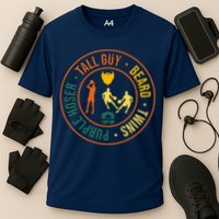 Tall Guy Beard Twins Purple Hoser Cooling Performance Crew T-Shirt