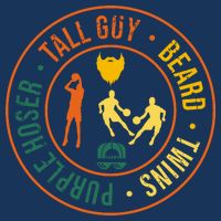 Tall Guy Beard Twins Purple Hoser Cooling Performance Crew T-Shirt