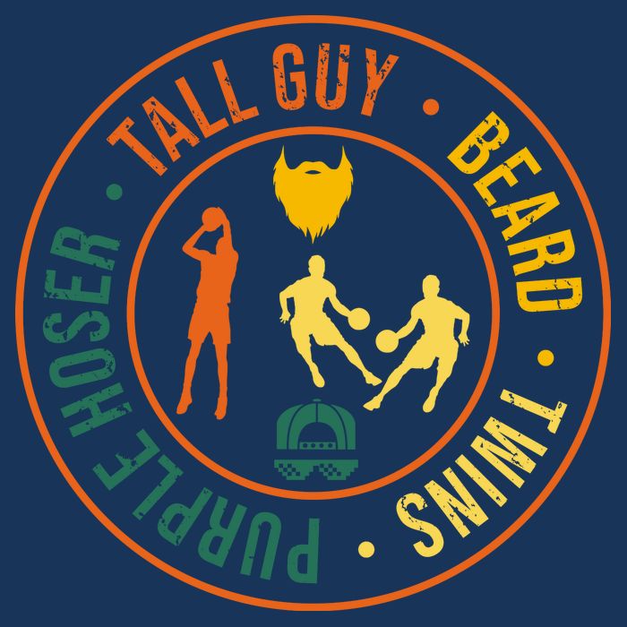 Tall Guy Beard Twins Purple Hoser Cooling Performance Crew T-Shirt